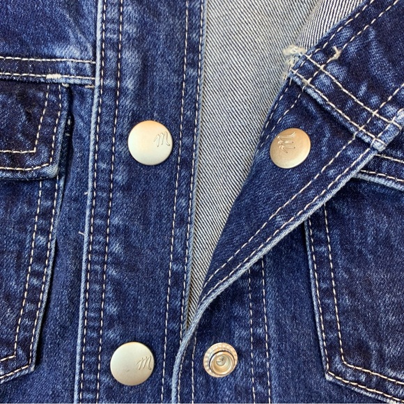 MADEWELL Denim Fitted Vest in Rocco Wash MED NWOT - Picture 4 of 8